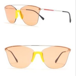NWT PRADA LINEA ROSSA 64mm Cat Eye Sunglasses
